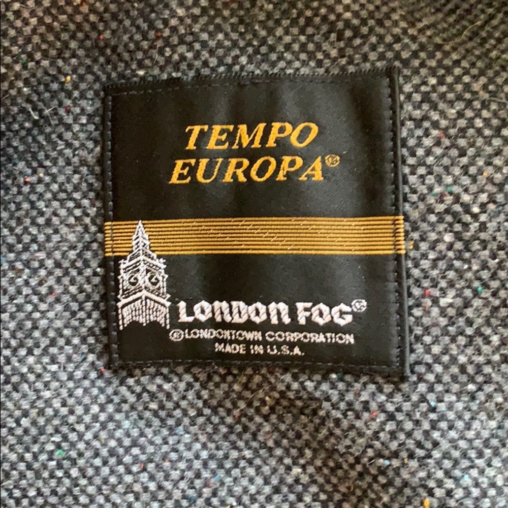 London Fog grey long trench coat